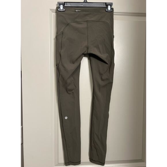 Olive Green Lululemon Leggings - Size 4 - Picture 3 of 10